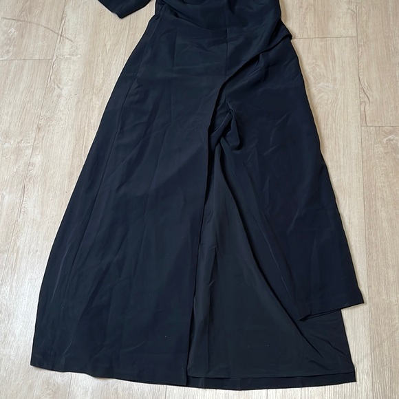 NEW! Kay Unger Davina Romper walk thru jumpsuit dress BLACK SIZE 12 0994 - Picture 7 of 7